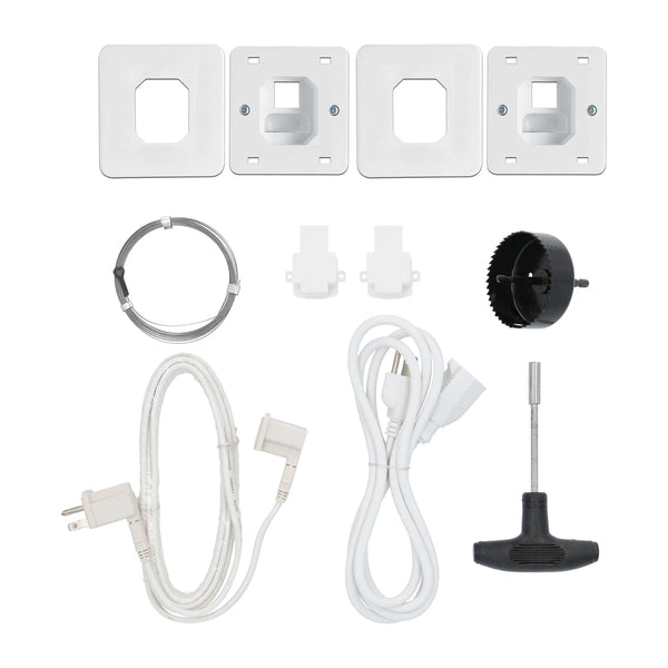 Helios Two Single-Outlet Power Relocation Kit for TV Installation, HS-PWRLOC01