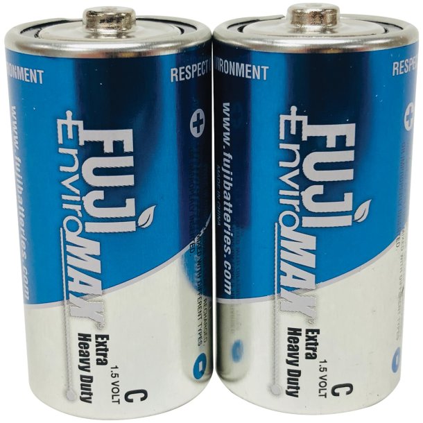 FUJI ENVIROMAX 3200BP2 EnviroMax C Extra Heavy-Duty Batteries, 2 pk