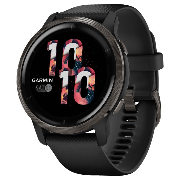 Garmin 010-02430-01 Venu 2 Fitness Tracking Smartwatch (45 mm, Slate Steel