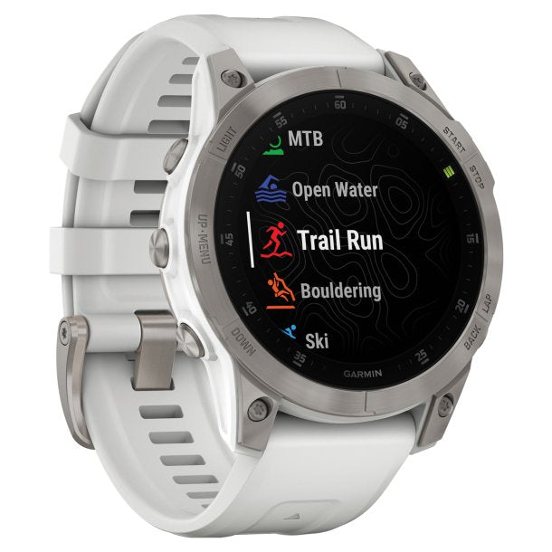 Garmin 010-02582-20 epix Gen 2 Active Smartwatch (White Titanium)