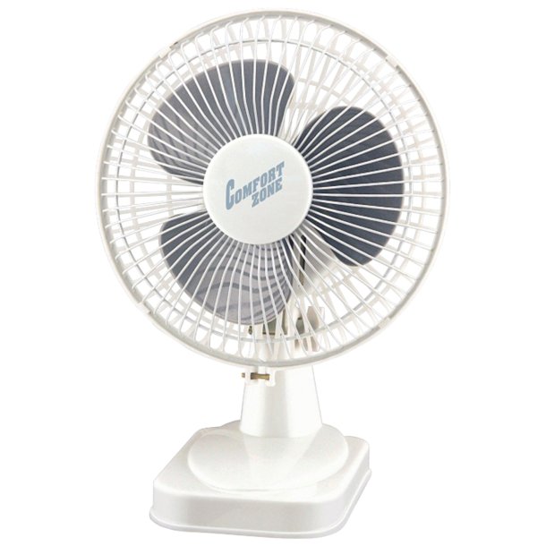 Comfort Zone CZ6D 6" Table Fan (White)