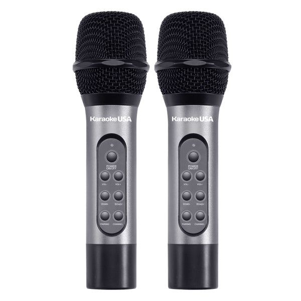 Karaoke USA WM906 Dual Professional 900 MHz UHF Wireless Handheld Microphones