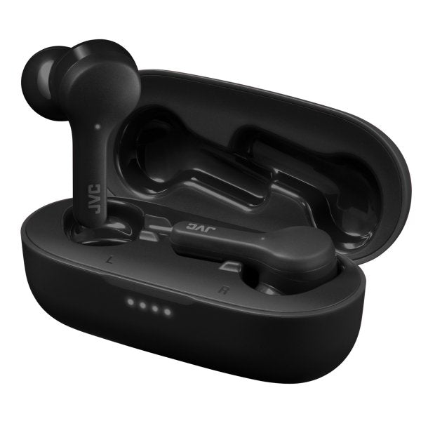 JVC HA-A8TB Wireless Stereo Bluetooth Earbuds with Microphone and Charging Case