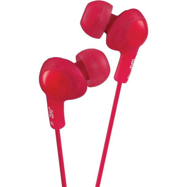 JVC HAFR6R Gumy Plus Earbuds with Remote & Microphone (Red)