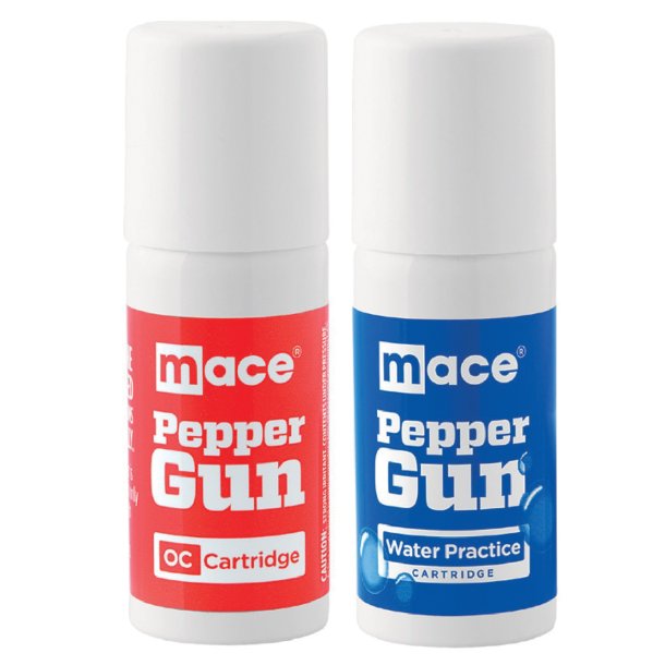 Mace Brand 80822 Replacement OC Pepper, Practice Water Cartridge for Pepper Guns