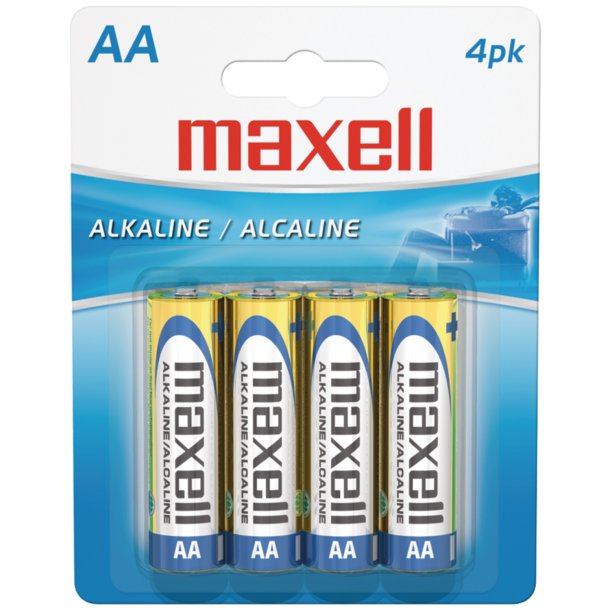 Maxell 723465 - LR64BP AA Alkaline Batteries (4 Pack)