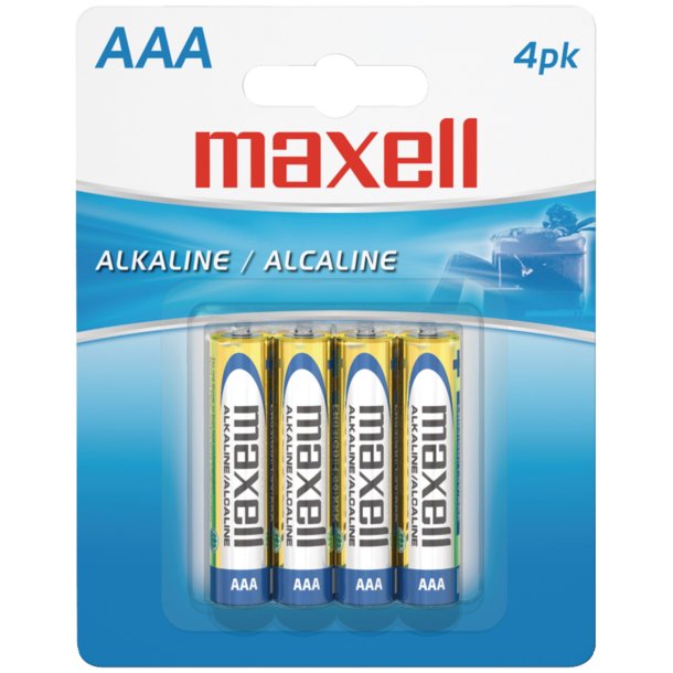 Maxell 723865 - LR034BP AAA Alkaline Batteries (4 Pack)