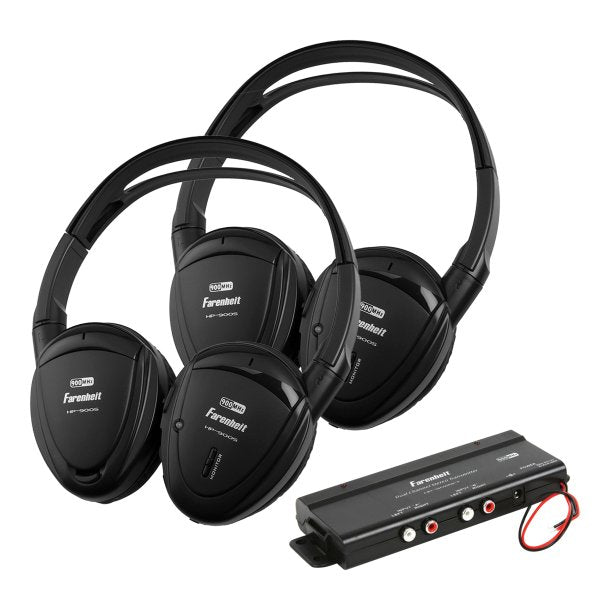 Power Acoustik HP-902RFT 2 Pairs of 2-Channel 900 MHz Wireless Headphones