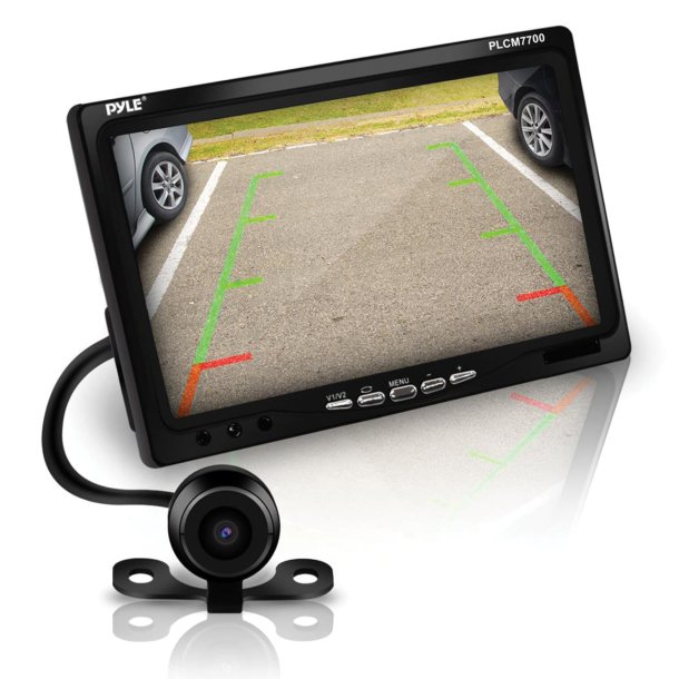 Pyle PLCM7700 Car Backup System with 7" Monitor and Bracket Mount Backup Camera