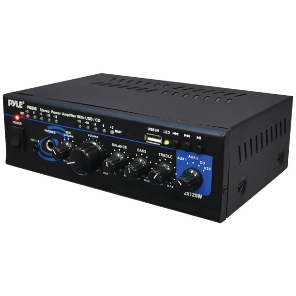 Pyle PTAU45 120-Watt x 2 Stereo Power Amp with USB Reader