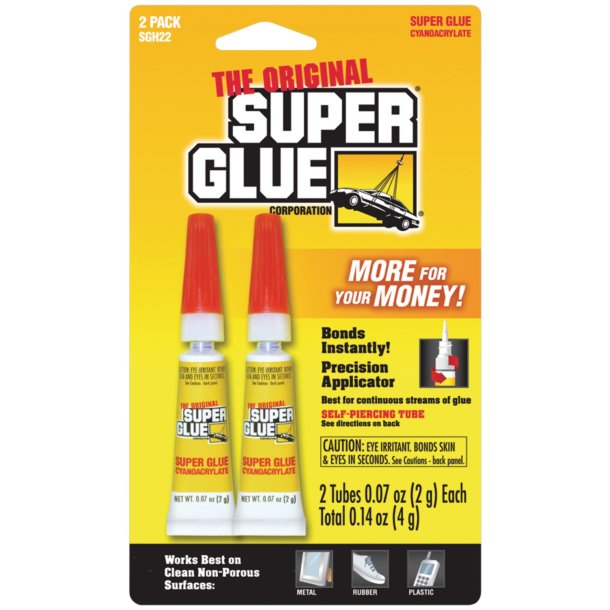 The Original SuperGlue SGH22-12 Super Glue Tubes, 2 pk