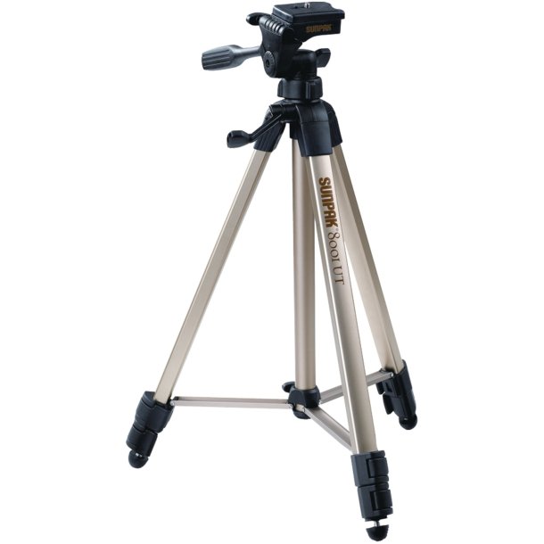 Sunpak 620-080 Tripod with 3-Way Pan Head, 8001UT, 60" Height, 10-Pound Capacity