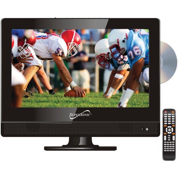 Supersonic SC-1312 13.3" 720p Widescreen LED HDTV/DVD Combination, AC/DC