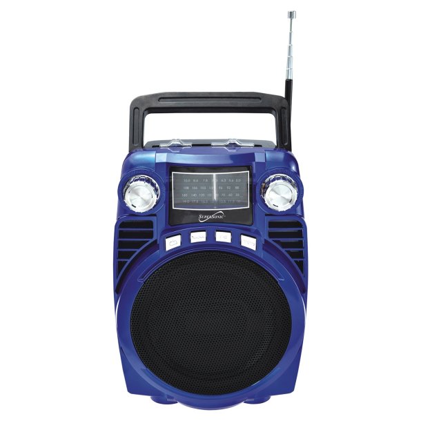 Supersonic SC-1390BT - BLUE Bluetooth 4-Band Radio (Blue)