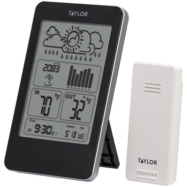 Taylor Precision 1733 Indoor/Outdoor Digital Thermometer with Barometer & Timer