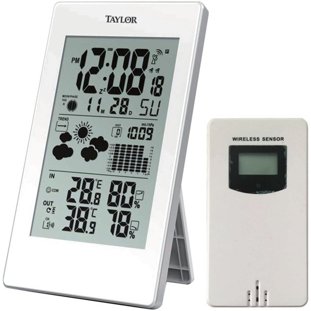 Taylor Precision 1735 Digital Weather Forecaster with Barometer & Alarm Clock