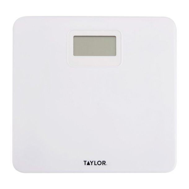 Taylor Precision 5274509 Digital Plastic Bath Scale, White, 330-Lb. Capacity