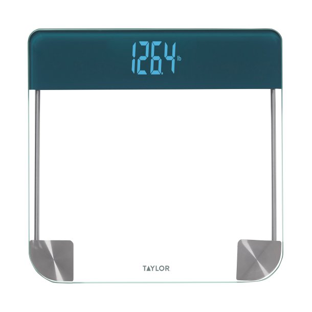 Taylor Precision 5283752 Glass Bath Scale with Magic Display, 440-Lb. Capacity