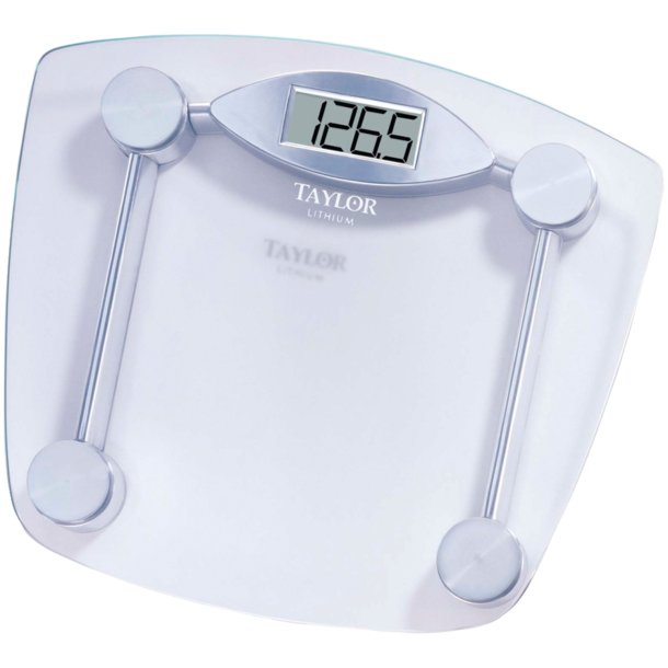 Taylor Precision 7506 Digital 400-lb Capacity Chrome and Glass Bathroom Scale