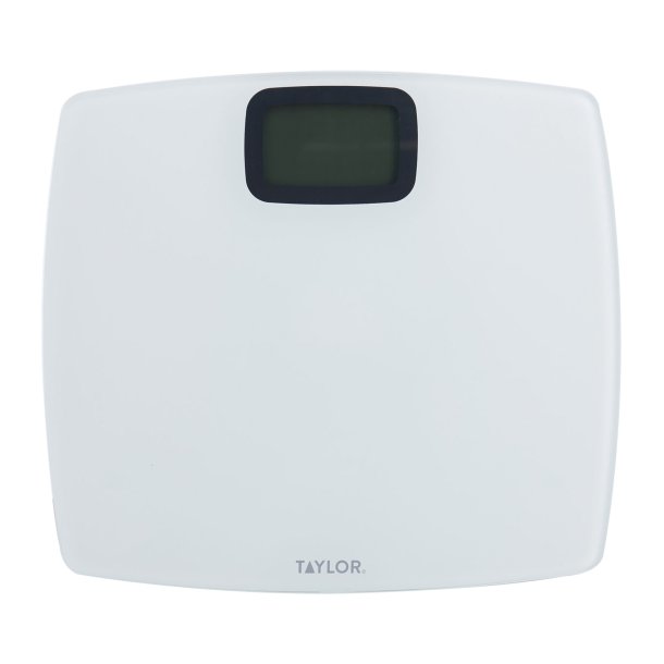 Taylor Precision 752840133 Pure White Digital Bathroom Scale, 440-Lb. Capacity