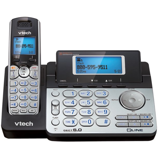 VTech DS6151 DECT 6.0 Cordless 2-Line Phone with Digital Answering System