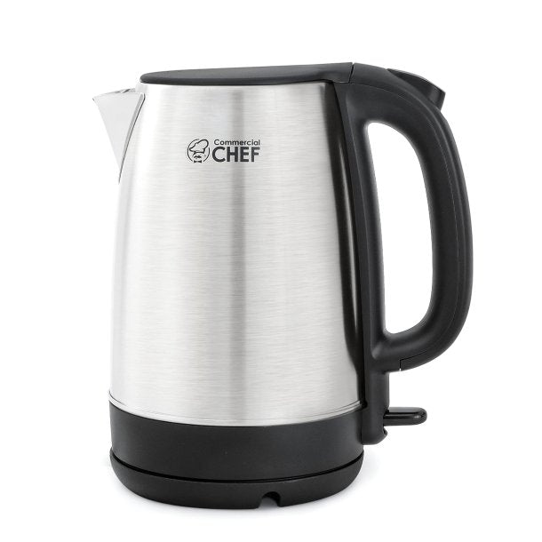 Commercial Chef CHK17M3SS 1500W 57-Oz. Cordless Electric Kettle with Shutoff