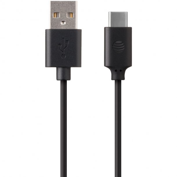 AT&T CS10-BLK Charge & Sync USB-A to USB-C Cable (10ft)