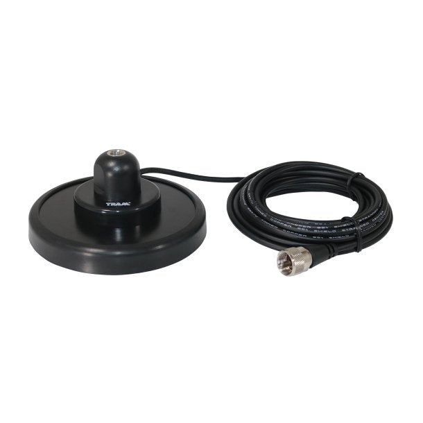 Tram 240-B 5" Black Steel NMO Magnet Mount, RG58 Coaxial Cable, PL-259 Connector