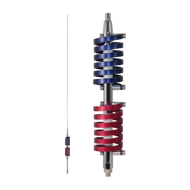 Browning BR-94-RM 70.5" 15000W Dual Flat Coils CB Antenna with 6" Shaft, Red